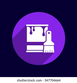 paint bucket icon vector button logo symbol concept.