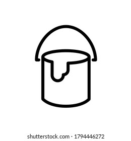 icono del cubo de pintura vectorial. Eps. 10.