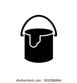 Paint bucket icon, vector illustration. Flat design style. vector paint bucket icon illustration isolated on white background, paint bucket icon Eps10. paint bucket icons graphic design vector symbols