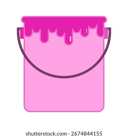 Icono de cubo de pintura. Ilustración vectorial