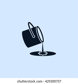 paint bucket icon. paint bucket vector illustration 