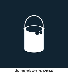 Paint bucket icon Vector Illustration Image Web Material icon  Flat 