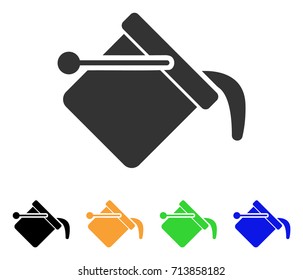 Paint Bucket icon. Vector illustration style is a flat iconic paint bucket symbol with black, grey, green, blue, yellow color variants. Designed for web and software interfaces.