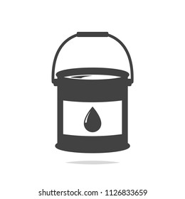 Paint bucket icon vector isolated