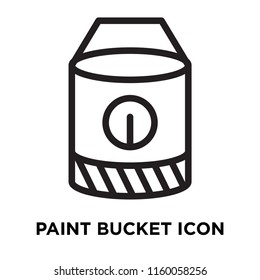 Paint bucket icon vector isolated on white background, Paint bucket transparent sign , line symbol or linear element design in outline style