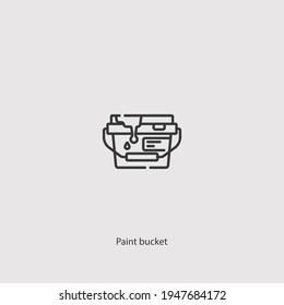 paint bucket icon vector isolated on white background