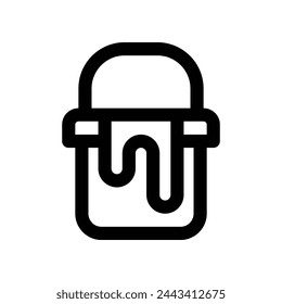 paint bucket icon. vector line icon for your website, mobile, presentation, and logo design.