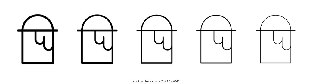 Paint bucket icon Vector logo sign
