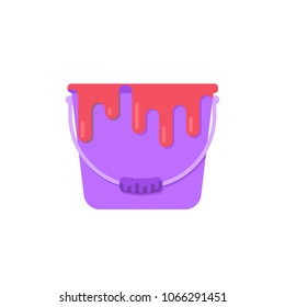 paint bucket  icon vector. paint bucket sign on white background. paint bucket icon for web and app