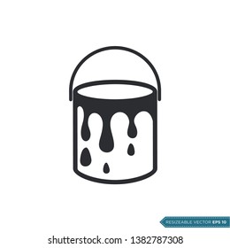 Paint Bucket Icon Vector Template