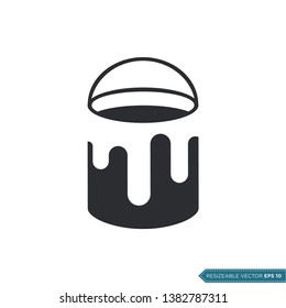 Paint Bucket Icon Vector Template Illustration Design