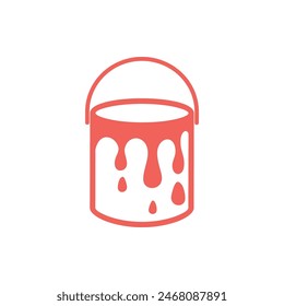 Paint Bucket Icon Vektorgrafik Vorlage Illustration Design