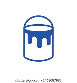 Icono de cubo de pintura Ilustración de Plantilla de Vector
