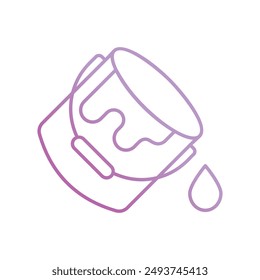 paint bucket icon with white background vector stock illustration