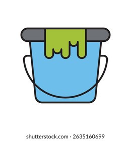 paint bucket icon with white background vector stock illustration