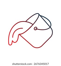 Icono de cubo de pintura con fondo blanco Vector Ilustración de stock