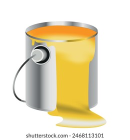 Paint bucket illustrated by vector