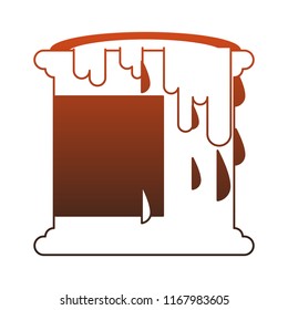 Paint bucket isolated red lines
