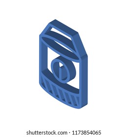Paint bucket isometric left top view 3D icon