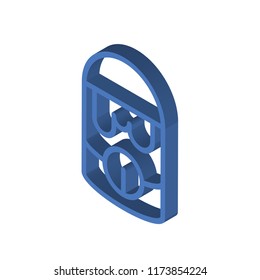 Paint Bucket isometric left top view 3D icon