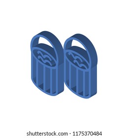 Paint bucket isometric left top view 3D icon