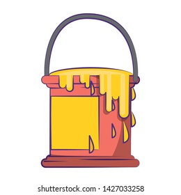 Paint bucket ith splash symbol isolated illustration editable image