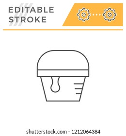 Paint bucket line icon