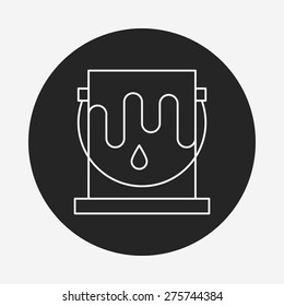 paint bucket line icon