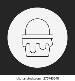 paint bucket line icon