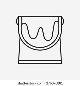 paint bucket line icon