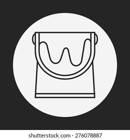 paint bucket line icon