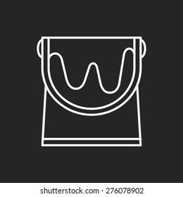 paint bucket line icon