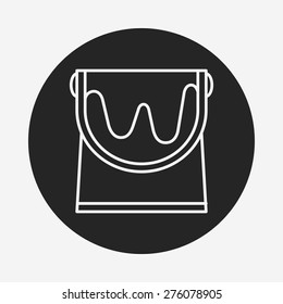 paint bucket line icon