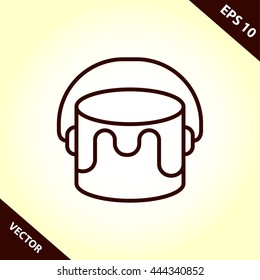 paint bucket line icon
