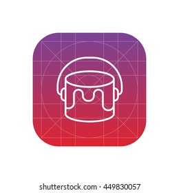 paint bucket line icon
