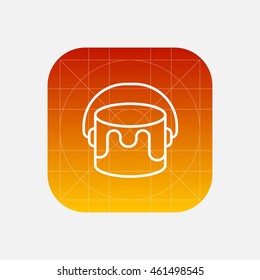 paint bucket line icon