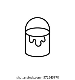 Paint bucket line icon