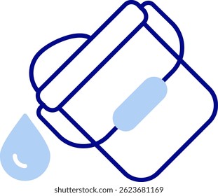 Paint bucket Line vector Icon Design