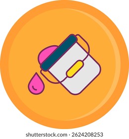 Paint bucket Line vector Icon Design