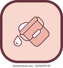 Paint bucket Line vector Icon Design