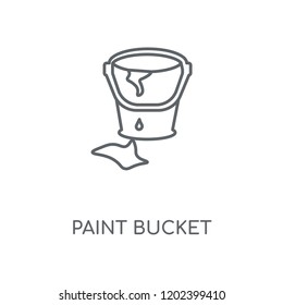 Paint Bucket linear icon. Paint Bucket concept stroke symbol design. Thin graphic elements vector illustration, outline pattern on a white background, eps 10.