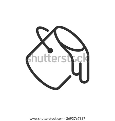 Paint bucket, linear icon. Painting and renovation concept. Line with editable stroke.