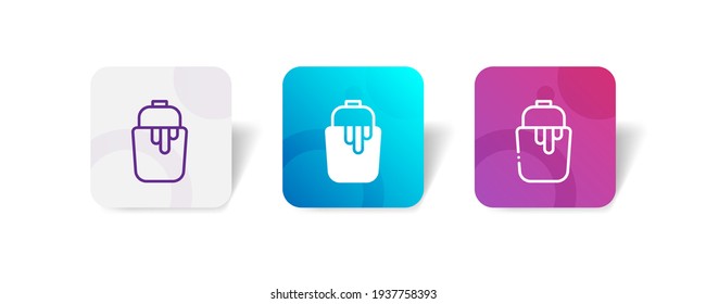 paint bucket pixel perfect icon set bundle in line, solid, glyph, 3d gradient style
