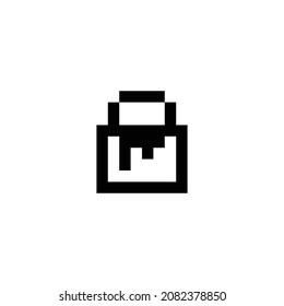 paint bucket pixel perfect icon design. Flat style design isolated on white background. Vector illustration