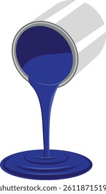 paint bucket pouring, paints pouring from metal cans.