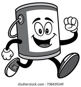 Paint Bucket Running Illustration