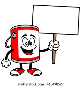 Paint Bucket with a Sign