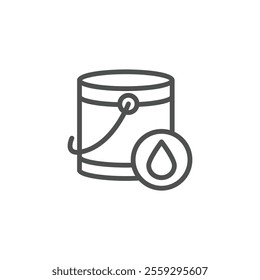 Paint Bucket thin outline icon vector design good for web or mobile app