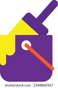 paint bucket Vector Flat Icon Illustration