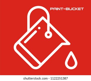 PAINT BUCKET VECTOR ICON 